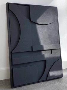 Decorazione per la Casa Sculture da Parete 3D Quadro Fatto a Mano in <span class=keywords><strong>Legno</strong></span> Intagliato Pittura Murale Arte Moderna a Rilievo Quadro in Arenaria - Product Image 5