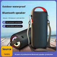 2025 Portable pour haut-parleur Bluetooth LED Mini caisson de basses sans fil étanche maison KTV grand Volume fente pour carte pour les fêtes WIFI