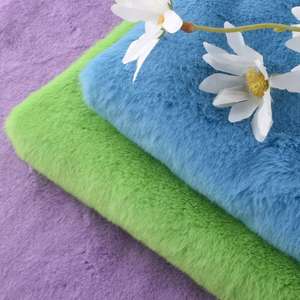 Tessuto in Finta Pelliccia di Coniglio Ultra Morbido <span class=keywords><strong>Minky</strong></span> Violetto Natalizio 05 <span class=keywords><strong>Pile</strong></span> Made in China - Product Image 1