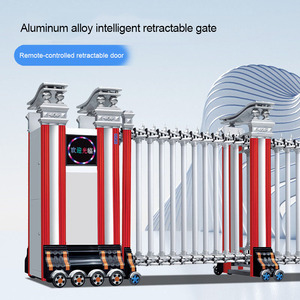 Porte de sécurité pliante automatique en acier inoxydable de qualité supérieure à ouverture coulissante <span class=keywords><strong>pour</strong></span> la protection extérieure des appartements, des hôtels, des hôpitaux et des centres commerciaux. - Product Image 2