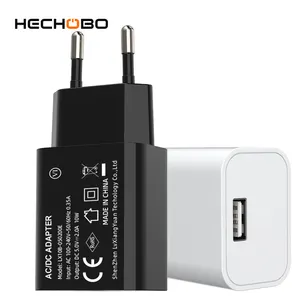 HECHOBO קיר תקע Ac Dc אספקת חשמל Usb מטען מתאם ב 5 וולט 2.1amp 5v 2a 2.1a 2100ma האיחוד האירופי תקע CE ROHS עבור צמח אור