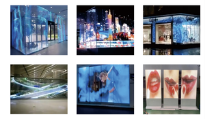 High Brightness Grid Screen Glass Window Transparent Flexible Led Display P3.91 <b>Film</b> Ts High Brightness Glass Window - Product Image 2