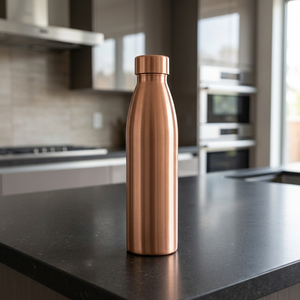 Mug de voyage artisanal en cuivre véritable BS International à prix abordable, 500 ml, isolation en silicone 12-24h, style américain, compatible lave-vaisselle - Product Image 1
