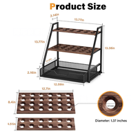 Support de rangement pour œufs en bois à 3 niveaux style ferme, panier en fil métallique pour comptoir, présentoir organisateur d'œufs frais, vente en gros