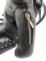 Tas Ransel Beruang Teddy Bertabur Paku Gothic untuk Wanita, Tas Selempang Bahu Bentuk Beruang Matte dengan Anting Peniti Punk, Cocok untuk Empat Musim