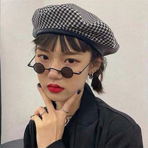 Ultra Small Metal Ins Hombres Colgando Nariz Gafas de sol Negro Dorado Gafas Alta Moda Divertidas Mujeres - Product Image 5