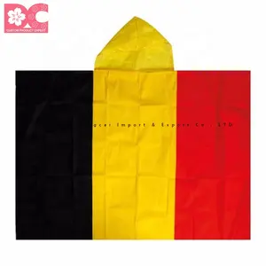 België Cape Fan Vlaggen Milieuvriendelijke 100% Polyester Custom Land Shawl Lichaam Vlag 3 'X 5' 90X150 cm