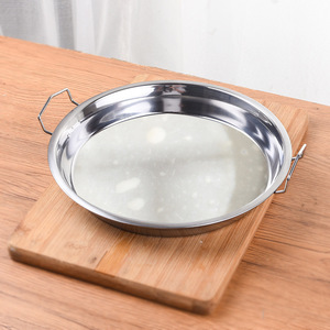 Bandeja de vapor de acero inoxidable con fondo plano para Liangpi y rollos de fideos de arroz, herramienta de cocina para el hogar - Product Image 3