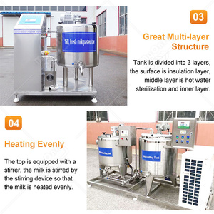 Мой пастеризатор из нержавеющей стали, 50 л, 100 л, машина для производства йогурта, небольшой резервуар для молока - Product Image 4