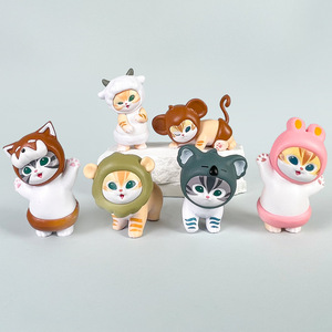 Venta al por mayor 6 unids/set 8CM tiburón gato fruta Mofusand caja ciega <span class=keywords><strong>Kawaii</strong></span> recoger figurita Anime figura Fans niños juguete para regalo - Product Image 2