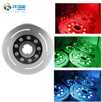 Projecteurs LED musicaux étanches IP68 en acier inoxydable 316L 24V 9W RGB CRI 80 pour fontaines, petits, DMX512, pour aménagement paysager et terrasses sèches