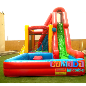 Grand château gonflable gonflable d'intérieur en PVC videur sautant toboggan de terrain de jeu de ville amusant pour enfants et adultes à vendre - Product Image 1