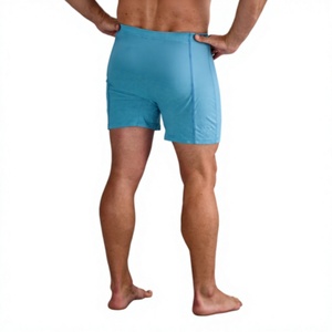 <b>Custom</b> Logo OEM Breathable Cotton/Spandex Knit Hot Sale Men's Mid-rise Long Leg <b>Boxer</b> Shorts - Product Image 6