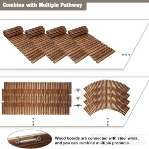 Camino de jardín de madera de 12 pulgadas o más, resistente al agua, camino decorativo para exteriores, estilo moderno y sencillo - Product Image 4