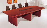 Table de conférence extensible moderne de luxe en bois sur mesure pour les réunions de conseil d'administration