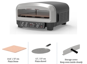 Horno eléctrico de acero inoxidable profesional para hacer pizza personalizado de 14 pulgadas con control digital para pizza - Product Image 6