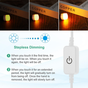 ESann Interruptor Táctil Inline LED 12V de Cor Única com Controle de Brilho, Dimmer LED Preto e Branco - Product Image 4