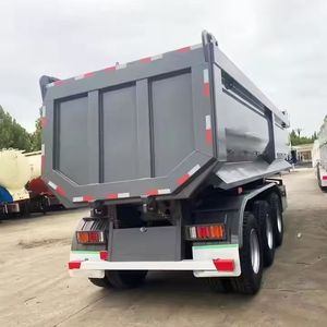 U-shape Automatic Diesel Dump Truck 40-50 Ton Capacity Carbon Steel Rear Door Sand Transport Box <b>Trailer</b> Semi-<b>Trailer</b> Rear - Product Image 1