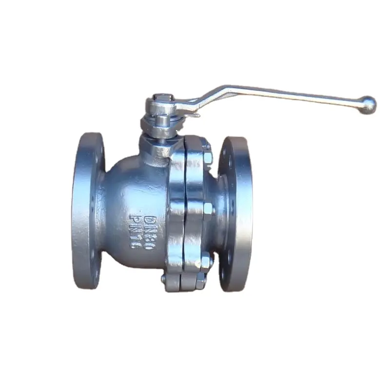 jis 10k cast iron fc200 iso 5211 direct mounting pad/high platform flange end ball valve  lever op.