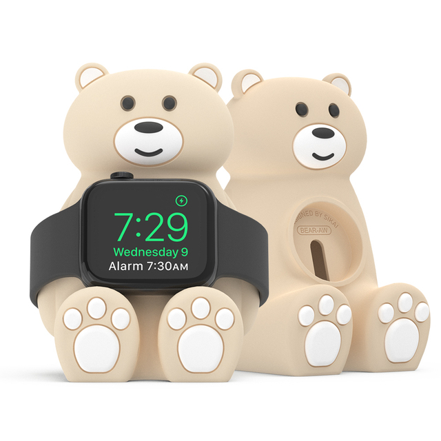 Newest MOQ 1PCS Silicon Smart Watch Charging Stand Charging Dock Table Decoration for Apple Watch Series 11 Ultra SE 3