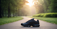 Chaussures de course unisexes For for Plus TN Triple Black en cuir véritable avec empeigne en mesh, semelle extérieure en caoutchouc et semelle intermédiaire en EVA – Collection Automne