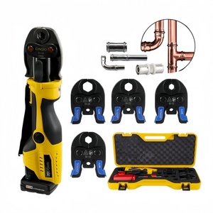 Kit d'outils de sertissage hydraulique à batterie Mini Pro Press, outils de plomberie en <span class=keywords><strong>cuivre</strong></span> et acier inoxydable avec mâchoires compactes M15-28mm - Product Image 1
