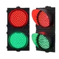 Semáforo LED Inteligente de 100mm, Alimentado por Red Eléctrica, Material de PC, Señalización Roja y Verde para Cruces, Horizontal y Vertical, Portátil