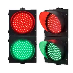 Feu de signalisation intelligent LED alimenté par le réseau électrique, en matériau PC, rouge-vert, pour croisements, horizontal/vertical, <span class=keywords><strong>portable</strong></span>, 100 mm - Product Image 1