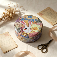 Boîtes en métal rondes de qualité supérieure pour biscuits et gâteaux de lune, idéales pour les promotions de biscuits