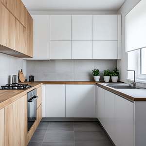 Wholesale Modern Solid Wooden Kitchen <b>Cabinets</b> Design <b>Slim</b> Shaker Wood Veneer Kitchen <b>Cabinets</b> - Product Image 2