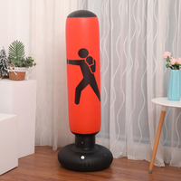 Sac de frappe gonflable en PVC durable personnalisable de 160 cm pour l'entraînement à domicile, cible de boxe avec logo