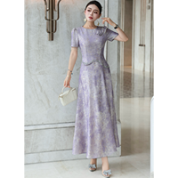 Nouvelle Robe Longue Élégante et Tendance pour Femme, Style Français, Perlée, Respirante, Vintage, Coupe Ample, Luxe Léger, Idéale pour l'Été et les Loisirs