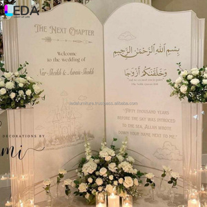 LEDA Exquisite Printed 3D Photo Wedding Idea Book Structure DIY Wedding Backdrop Stand Backdrop - Product Image 1
