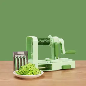 Multifunktions-5-Klingen-Kunststoff-Spiral-Gemüseschneider Rotary Vegetable Chopper