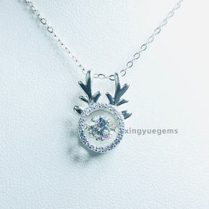 1carat Moissanite <b>Diamond</b> Pendant Available 925 <b>Silver</b> Moissanite <b>Necklace</b> - Product Image 2