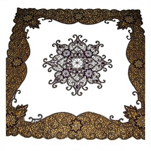 Embroidery Tablecloth <b>Table</b> <b>Cover</b> Elegant Handmade Decorative <b>Table</b> Linen for Dining Room Weddings Parties and Home Decor - Product Image 1