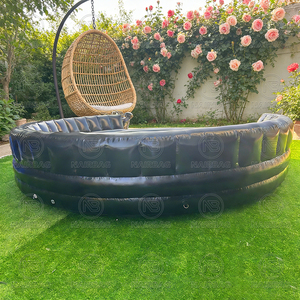Canapé gonflable rond de qualité commerciale, durable, noir, pour <span class=keywords><strong>piscine</strong></span>, idéal pour les locations et les lieux de divertissement - Product Image 2