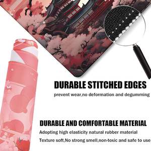 Grand tapis de souris de jeu japonais avec bords cousus 30*80cm, base en caoutchouc antidérapante et imperméable, pour ordinateur <span class=keywords><strong>portable</strong></span> et bureau, design coucher de soleil - Product Image 2