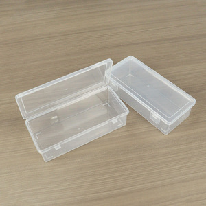 Rectangular Transparent Plastic Storage <b>Box</b> 19.5x8.8x5cm Covered For Stationery Fishing Gear Hardware Parts Packaging - Product Image 1