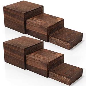 Wooden Display Stand Box Stackable Cupcake Storage <b>Rack</b> Retro Desktop Lidless Decorative <b>Plate</b> For Home Dcor - Product Image 1