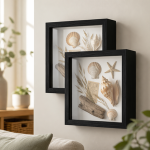 Marco de Fotos Cuadrado de <span class=keywords><strong>Madera</strong></span> Blanco y Negro con Cristal HD Clásico Personalizado de Alta Calidad de Fábrica Homco, <span class=keywords><strong>Caja</strong></span> de Fotos con Gancho - Product Image 2