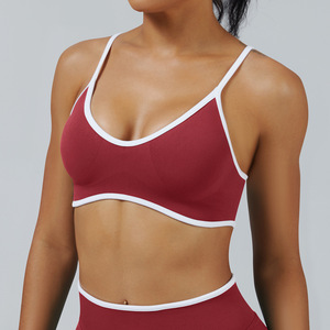 2025 nouvelles femmes séchage rapide respirant course <span class=keywords><strong>haut</strong></span> Impact sans couture <span class=keywords><strong>dos</strong></span> nu et nombril Yoga <span class=keywords><strong>haut</strong></span> Gym Fitness sport soutien-gorge - Product Image 2