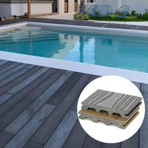 Ngoài trời moistureproof không trơn sàn gỗ cứng WPC Composite decking Gỗ nhựa composite decking - Product Image 3