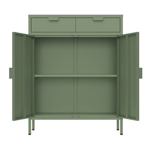 Libreria in Metallo Ecologica con Cassetti, Struttura Smontabile, Armadio in Acciaio con Ripiani Regolabili per Casa - Product Image 2