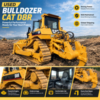 Bulldozer sur chenilles d'occasion CAT D8R de marque japonaise, équipement de construction Caterpillar de seconde main avec composants essentiels moteur et pompe