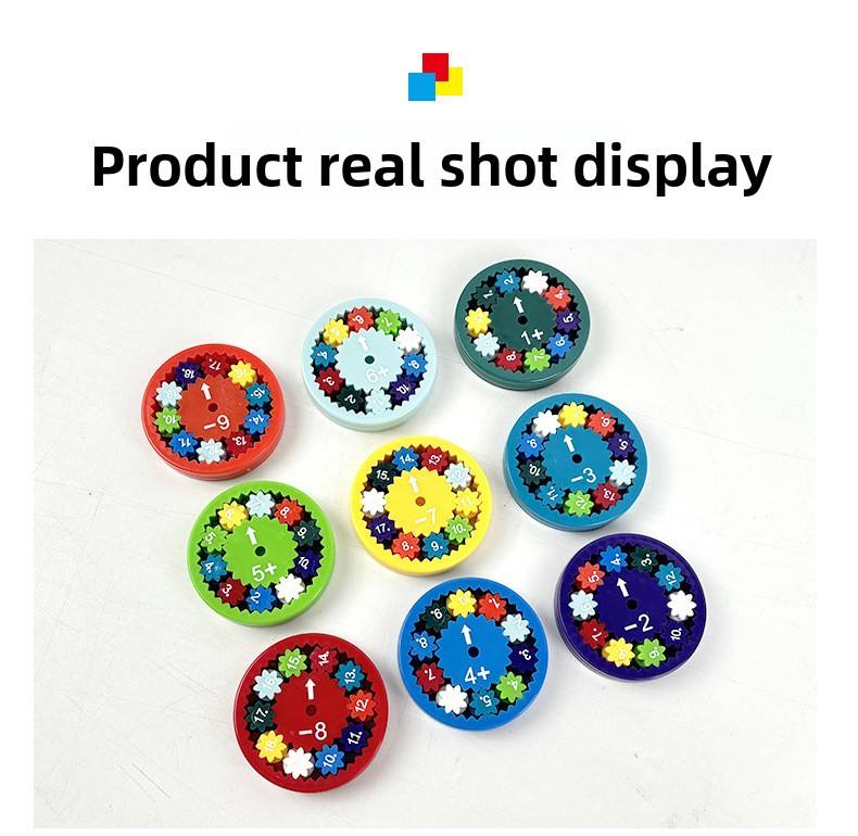 Juego de multiplicación y división colorido de 9 piezas