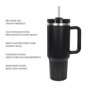 Vaso Térmico Clásico Original de Acero Inoxidable 304 de 40oz con Asa y Popote, Logotipo Personalizado, Aislamiento Térmico H2.0 de 6-12H, Seguro para Agua Hirviendo - Product Image 5