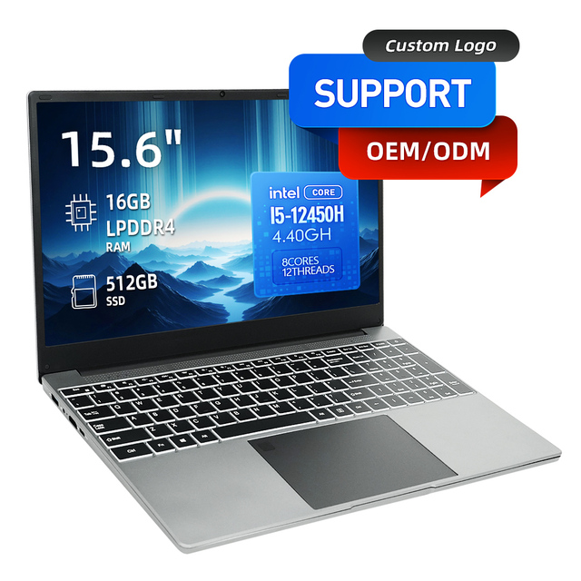 Fingerprint Unlock 16GB RAM 512GB Ssd 1TB Intel I5 12450H Personal Home Laptops 2.0M Laptop 15.6inch IPS Core I5 Business Laptop