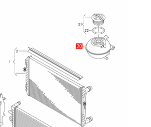 <span class=keywords><strong>Bouteille</strong></span> d'eau <span class=keywords><strong>de</strong></span> haute qualité MYGT 1K0121407A Convient à Volkswagen Golf 2003-2010 - Product Image 5