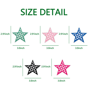 Custom Design Pentagram Embroidery Patches Wholesale Iron on Five-pointed <strong>Star</strong> Embroidered Patch <strong>Clothing</strong> - Product Image 2